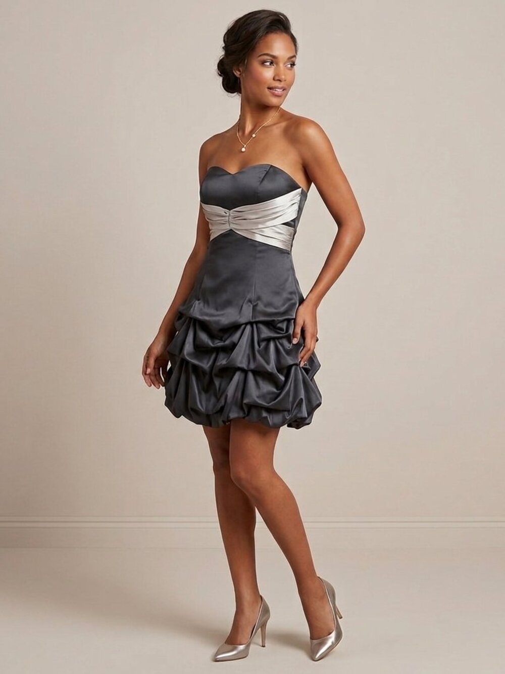 Ruby Rox Gray Strapless Cocktail dress Sz 5